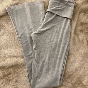 White fox Heather grey fold over flair leggings
